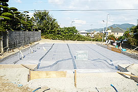 Y様邸 バイオス基礎シ－ト張